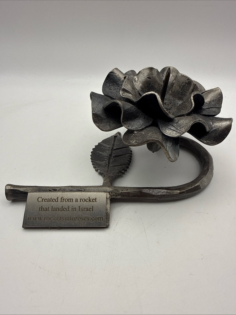 Yaron Bob ROCKETS INTO ROSES Metal Sculpture & Candle/Votive Holder from Israel